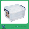 15L Transparent Plastic Storage Box with Lid& Wheels